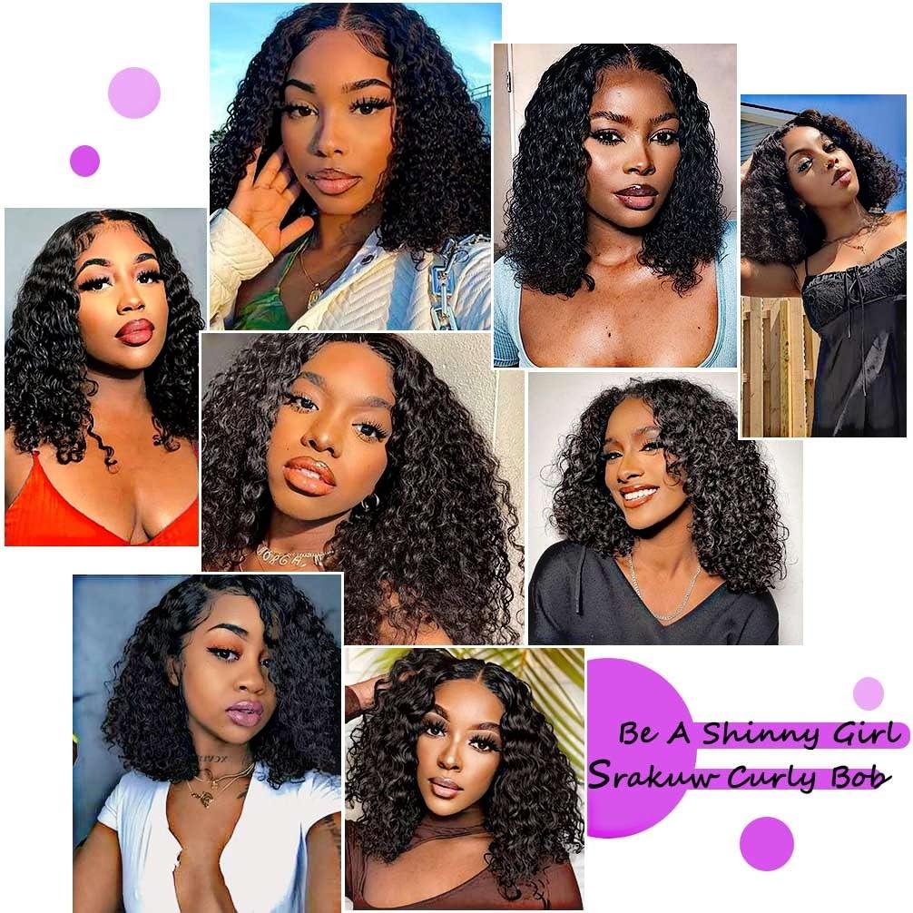 [Glueless Wig]Bling Hair Fashion 6x4 Pre-Cut Deep Glueless Wigs Human Hair Pre Plucked Lace Closure Wigs for Black Women 180 Density Deep Wave Curly Wig
