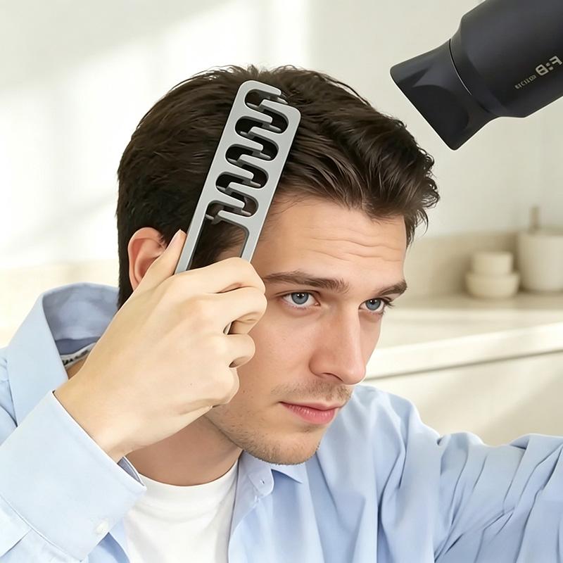 2pcs Men's & Unisex Salon-Grade Hairdressing Set - Styling Tools for Volumizing Top Knots, Slicked Back Pompadours, Pre-Styling Spikes - Portable Compact for Daily Use, Travel, All Hair Types