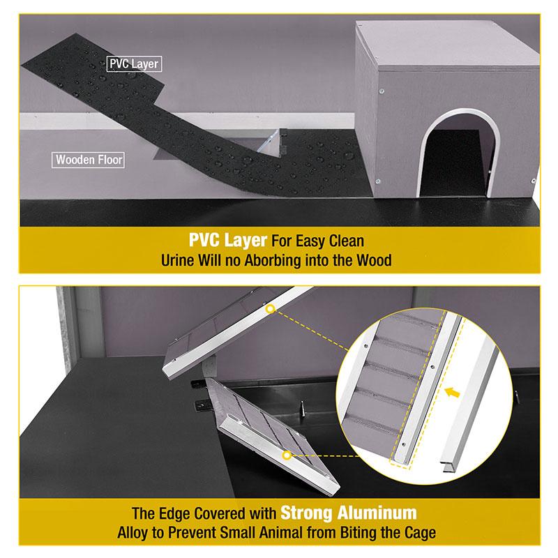 Aivituvin-AIR58 Two Levels Guinea Pig Cage| Large Hamster Cage with Wheels
