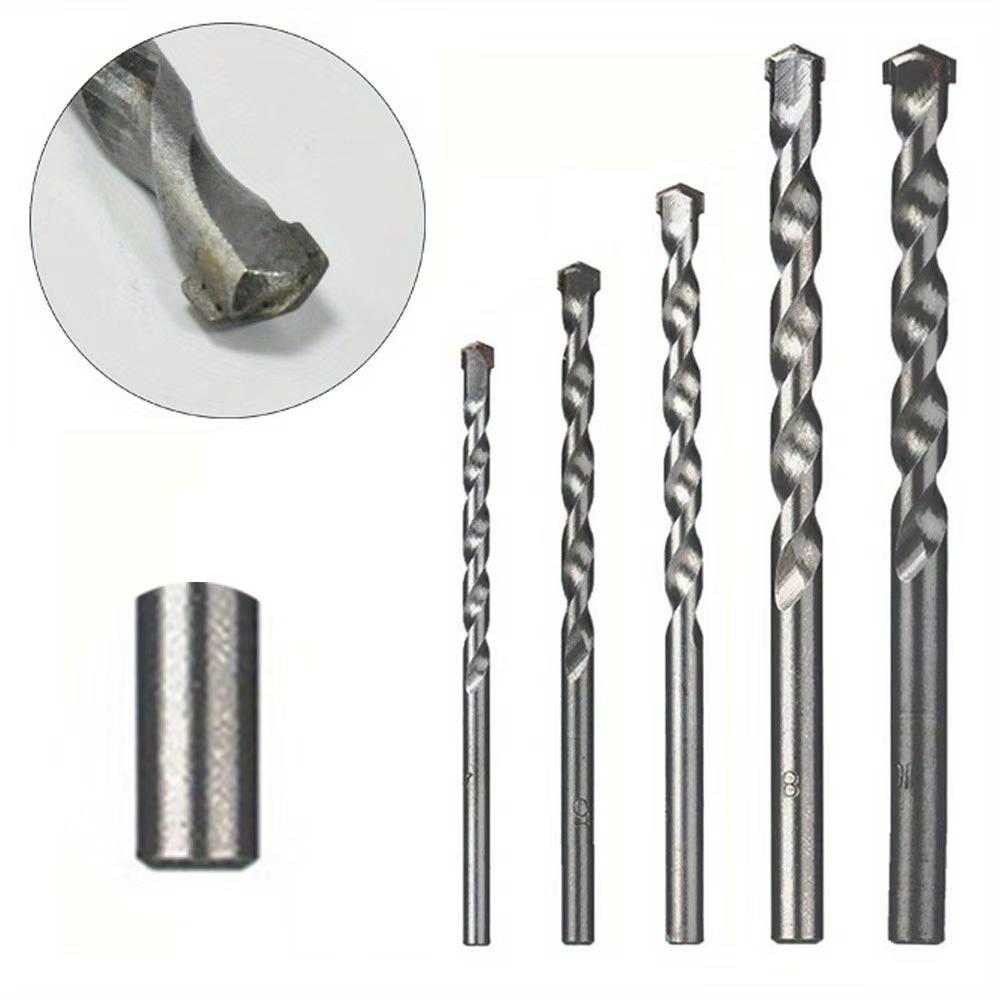 10pcs High Strength Building Spiral Drill Bit Set, Suitable for Concrete, Walls, Tiles, Bricks, Cement, Marble, Granite, Stone