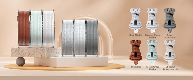 SUNLU Aesthetic Filament | PLA, PETG Series | Silk, Transparent, Rainbow/Multi-Color/Marble/Wood/Glow in the dark | Everything you desire is available