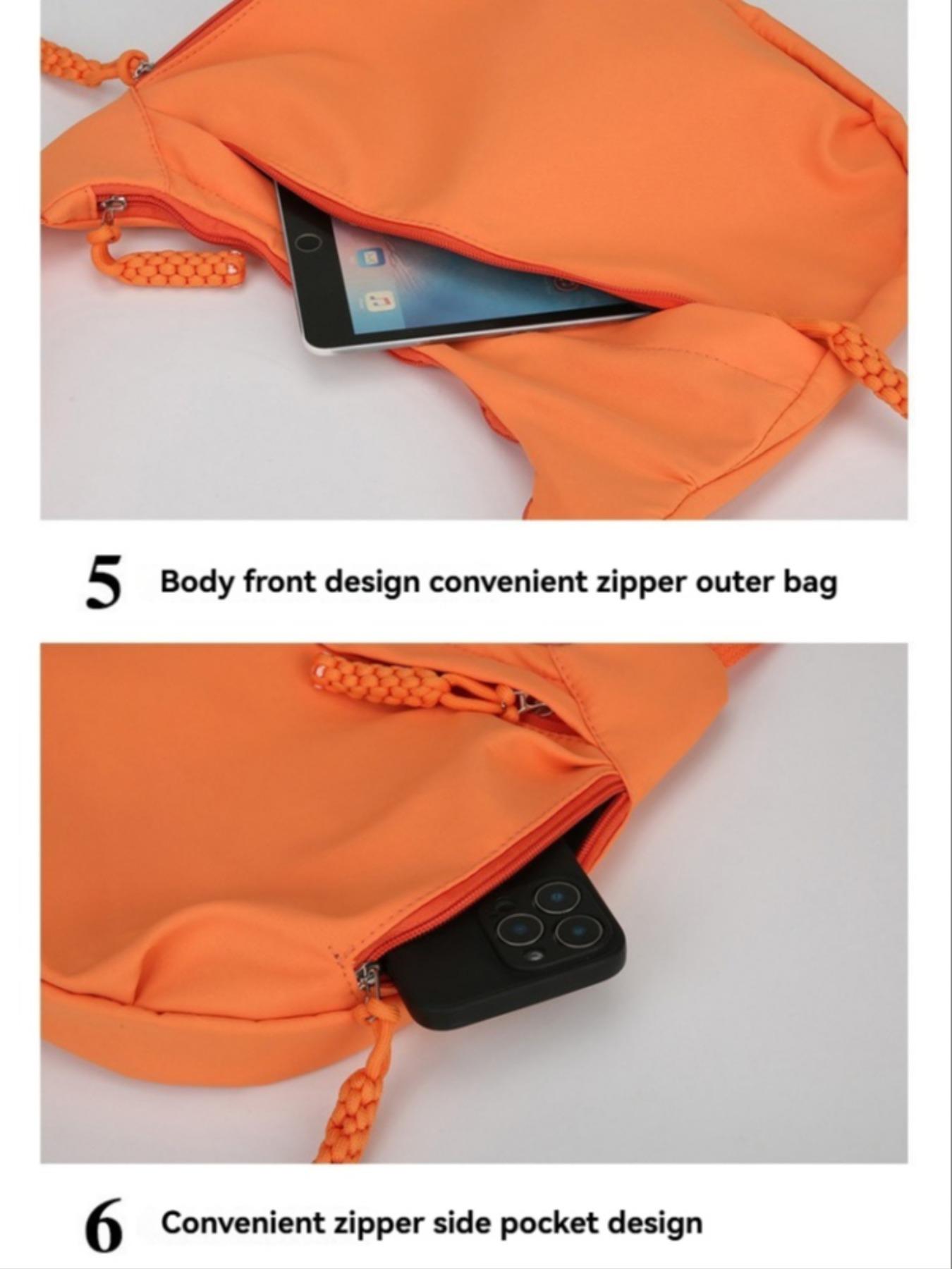 Women's Large Capacity Crossbody Bag, Simple Versatile Shoulder Bag, Multi-Functional Casual Dumpling Bag, Commuter Travel Handbag