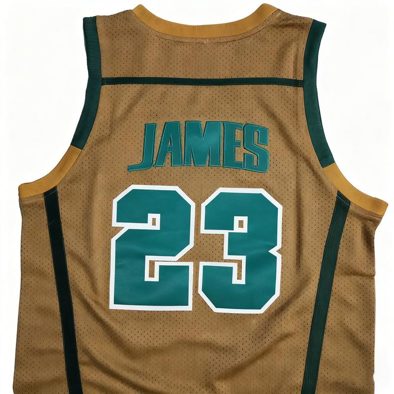 2026 Men Women High School Basketball Jersey IRISH 23 JAMES Stitched Embroidery Numbers Outdoor Sports Shirt Mesh Breathable Fashion For Indoor Basketball Court Running Fitness Yellow Green White Memorial