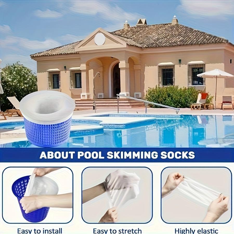 20-Pack of Pool Skimmer Socks - Filters Baskets, Skimmers Cleans Debris and Leaves for In-Ground and Above Ground Pools，Swimming Pool Skimmer Socks Home Appliance Nylon Mesh Filters Baskets Skimmers Swimming Pool Cleaning Tool Accessories