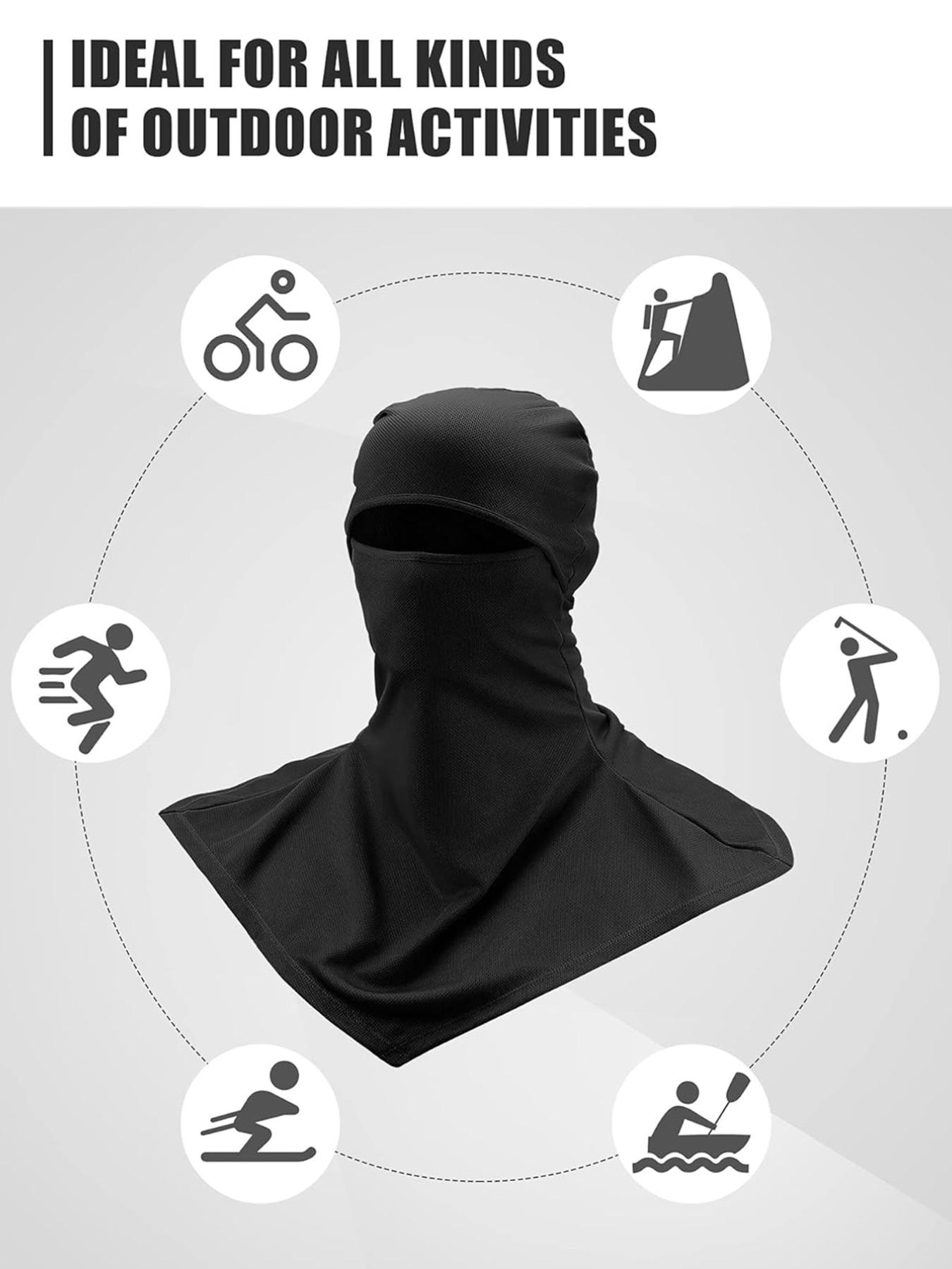 3 Piece Balaclava Face Cover Sun Protection Neck Cover Summer Balaclava Motorcycle Face Mask for Men Women Balaclava Face Cover Breathable Long Neck Covers Summer Neck Protector for Men Sun Protection