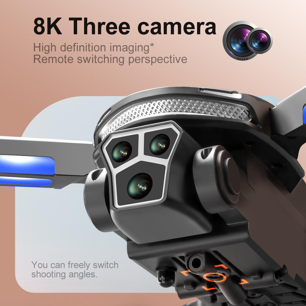 Flagship premium triple-camera drone, featuring four-directional obstacle avoidance, hovering capability, lighting control, and altitude hold. Supports multi-fold camera zoom. Professional-grade quadcopter.