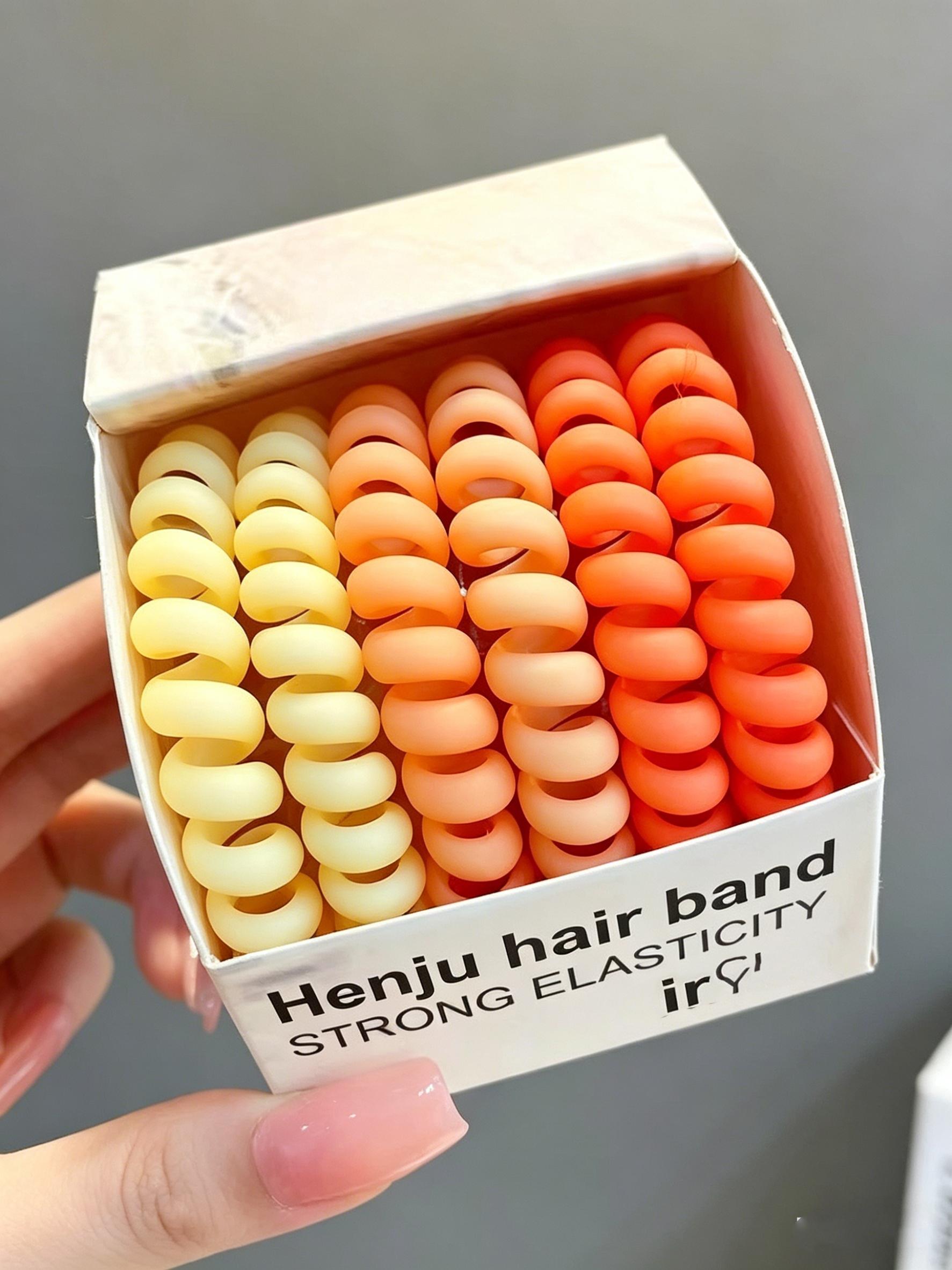 6-Pack Elastic Hair Ties for Women, High Stretch Durable Rubber Bands, Simple New Design, Versatile Headwear Accessories
