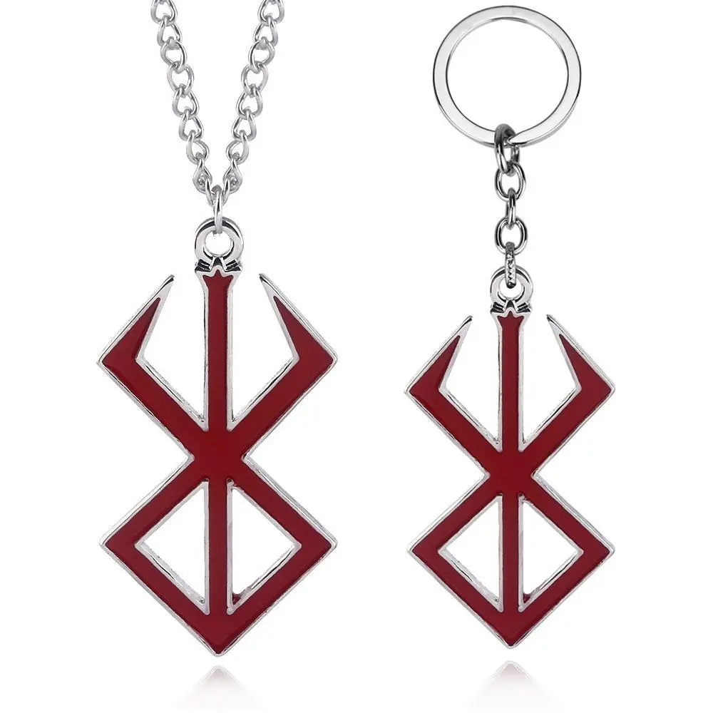 Berserk Brand of Sacrifice Pendant Necklace Black Swordsman Guts Metal Necklace for Women Men Fans Souvenir Jewelry