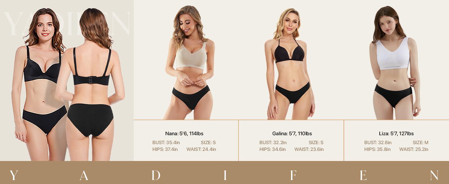 Women's 5-Pack Basic Cotton Hipster Panties - Fit, Stretchy, Comfortable, Sexy Low-Rise Briefs, Plus Size