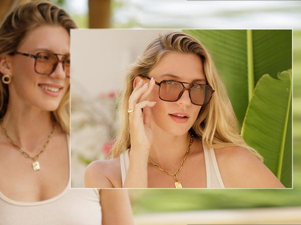 SOJOS Trendy Vintage Aviator Square Sunglasses For Womens Mens Retro 70s UV400 Women Sun Glasses