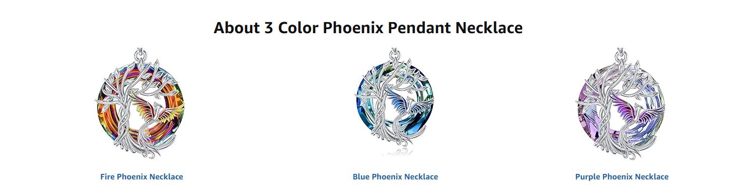 Crystal Phoenix Pendant Necklace for Women | Chain 18'' 925 Sterling Silver Pendant with Created Austrian Crystal | Hypoallergenic Jewelry Gift for Girlfriend,Mom, Wedding, Birthday, Anniversary Mother's Day | Eco-Friendly Luxury Jewelry