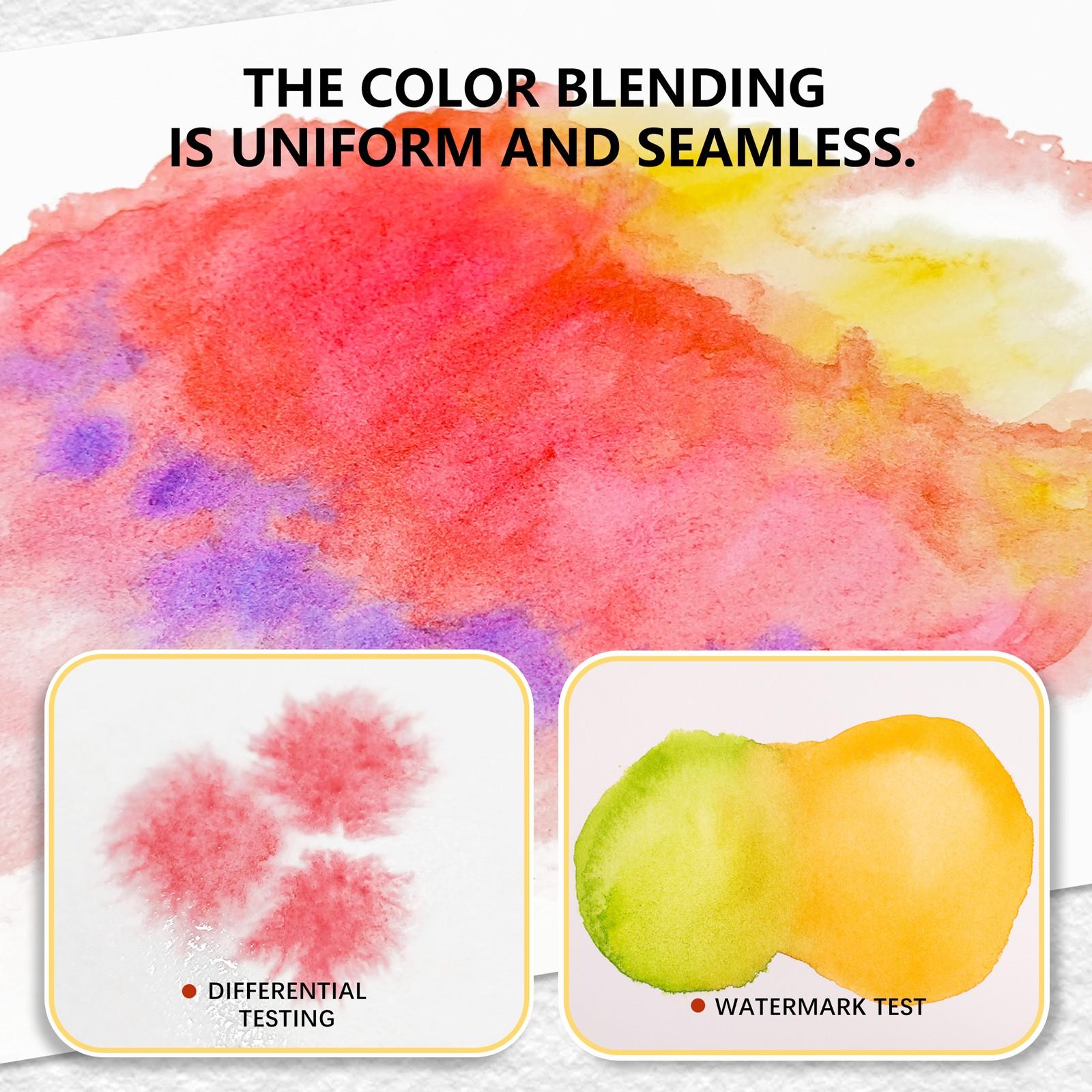 Guangna Watercolor Paint Set, Portable Foldable, Includes Brush & Palette, Ideal for Artists, Outdoor Sketching, 20/30/40 Colors