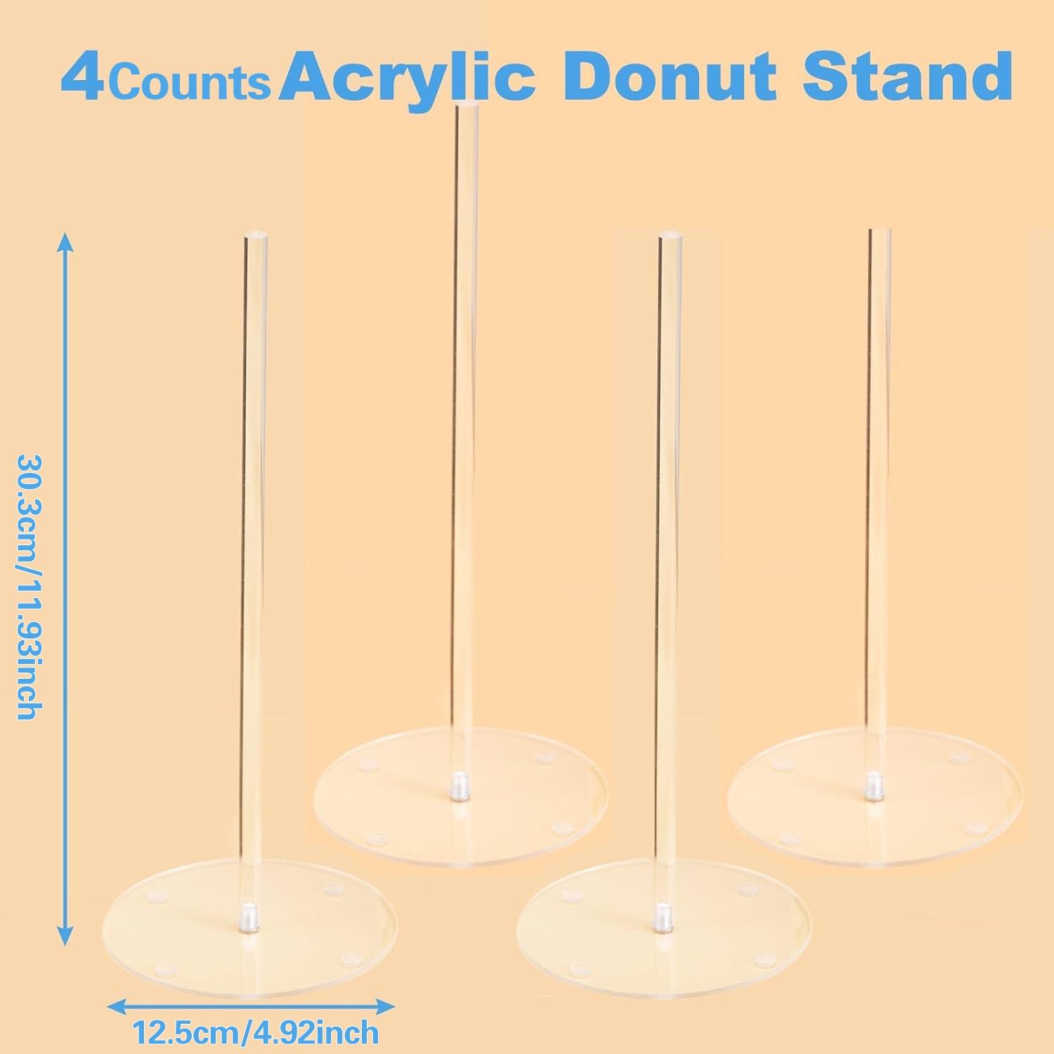 Transparent Doughnut Stand for Party Displays, Multi-Functional Dessert Table Decoration, Ideal for Weddings, Birthdays, Class Reunions