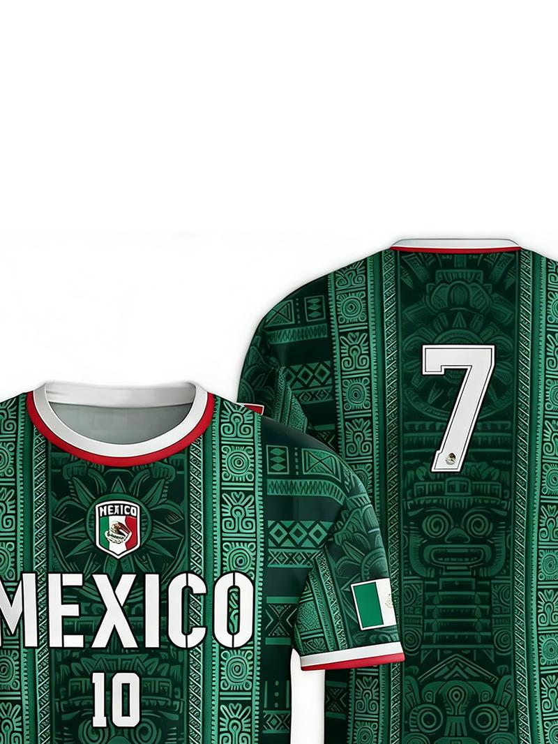 2026 New Arrival - Great Deal on Mexico World Cup Home Jersey,Men's Football Print T-shirt， 4 Mexican-themed jerseys，Breathable Sweat-Absorbent, Sporty Fit, All Seasons, Fast Shipping，Mexico home ground World Cup support jerseys，Family Gifts