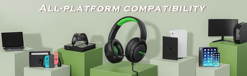 [Perfect Valentine’s Gift] BINNUNE BG02 Gaming Headset with Mic for Xbox Series X S Xbox 1 PS4 PS5 PC NS,Wired Headphones,50mm Stereo Sound,3.5mm Jack,Perfect Valentine’s Gift for Him & Her