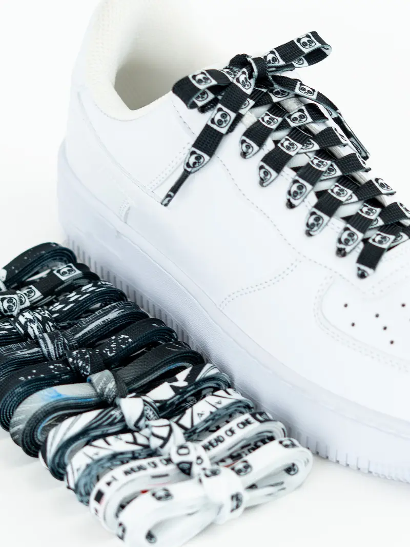 Pair of 8mm Personalized Shoelaces, Sporty Casual Versatile Shoe Laces 120cm Long, All Seasons Fashion Accessory
