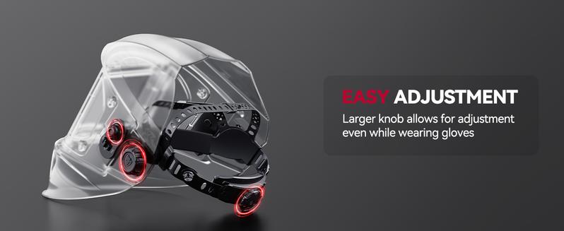 ARCCAPTAIN Auto Darkening Welding Helmet with 180° Panoramic Side View, 1/1/1/1 True Color Large Viewing Welding Hood with 4 Sensors, Solar Powered, Wide Shade for WELD CUT GRIND Black Friday and Cyber Monday Deal, Thanksgiving/Christmas Gifts for Men/Dad