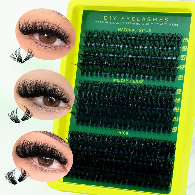 DIY Personal Eyelash Clusters, Beginner Friendly High Capacity Lashes Set, Thick Voluminous False Eyelashes, Easy-To-Use Segmented Lashes