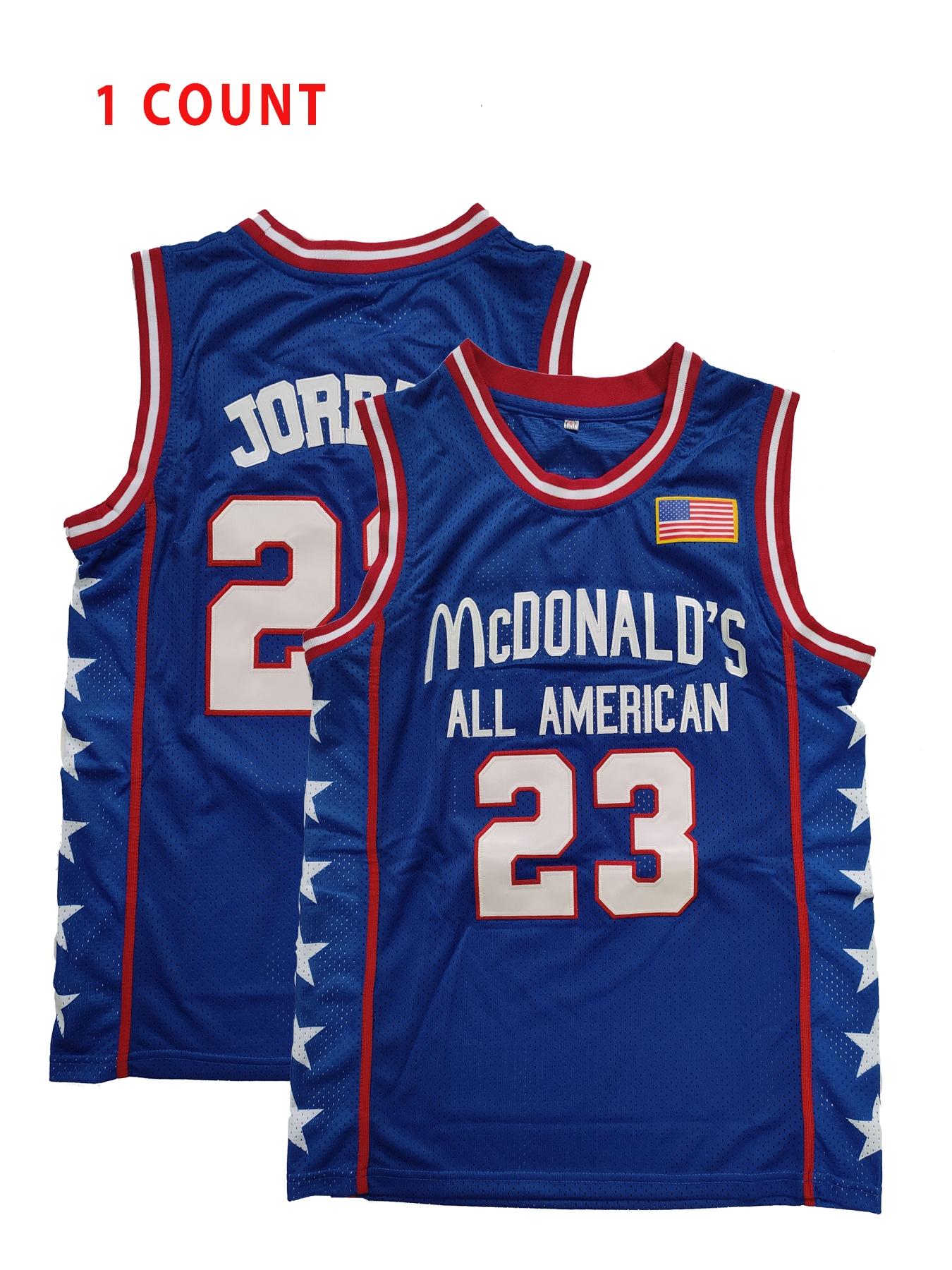 Men's Letter & Number Embroidery Basketball Jersey, Loose American All-american Basketball Vest, Basketball Clothing for Indoor Outdoor Wear, Vintage Basketball Jersey, Sports Jersey, Stylish Home Jersey, Sport Top, Jersey Shirts