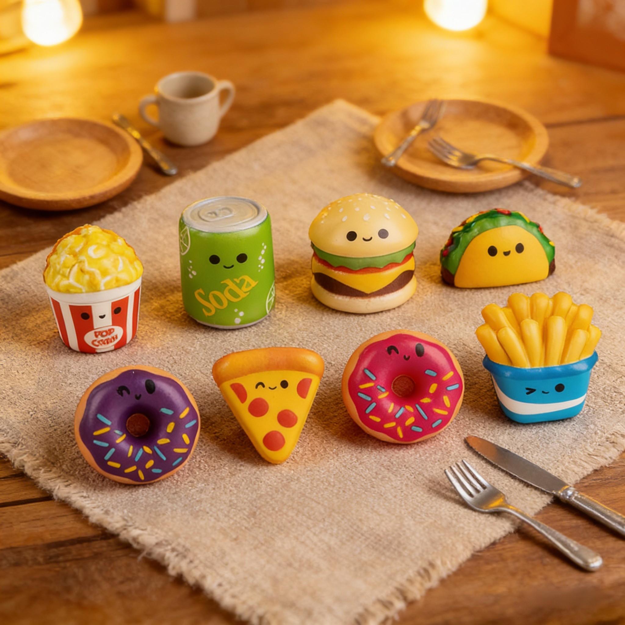 12 Pack Mini Squishy Hamburger Toys Mystery Blind Box - 8 Styles Kawai Squishies Party Favors,Easter Basket Stuffers Classroom Prizes, Slow Rising Stress Relief Sensory Fidget Toys