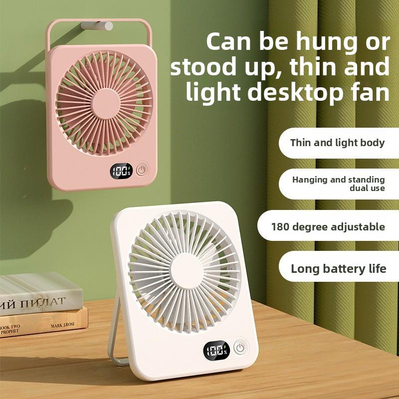 Portable USB Rechargeable Desk Fan - Quiet, Compact, Adjustable, Wall-Mountable, Flexible, USB Port, Dual Power Modes, Long Runtime, Sleep Aid for Dorm Use, Ideal for Bedroom Nightstands, Office Counters, Portable Usb Rechargeable Desk Fans