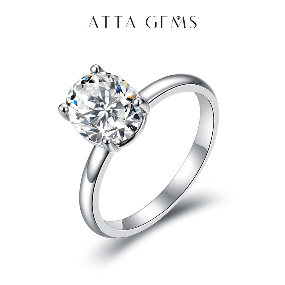 Synthetic Moissanite Oval 2CT Solitaire Ring Classic Design 8mm Oval Ice Cutting R095 SpringStatements