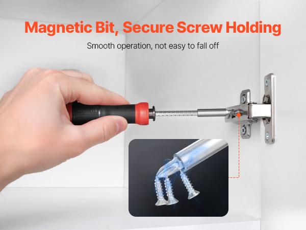 VEVOR Screwdriver Set, 13 in 1 Magnetic Multi Bit Mini Nut Driver Set, Phillips, Flat Head, Torx, Square Bits for Men, Manual Precision Repair Tool Kit for Sockets, Furniture, Home Appliances, Cars