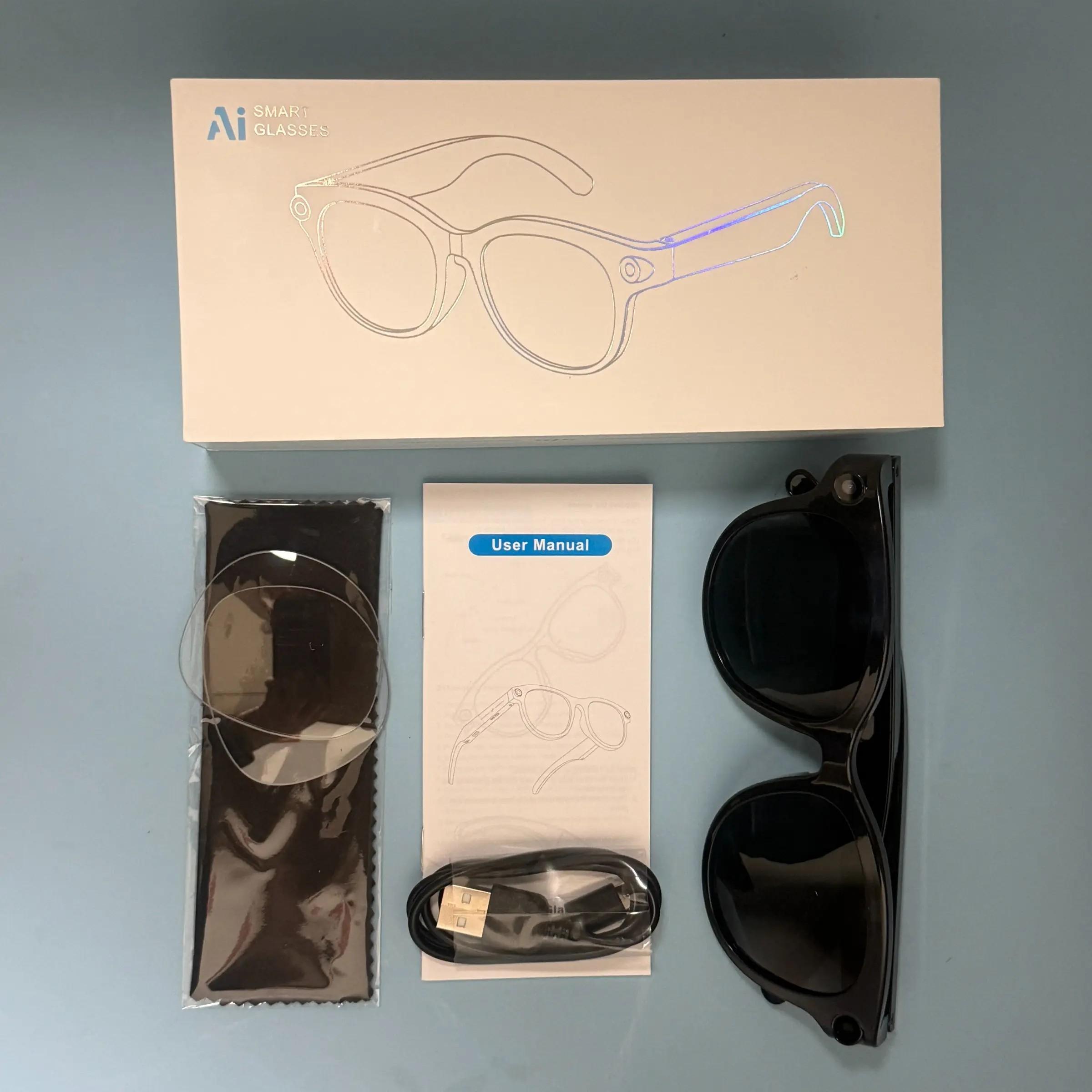 M89 Smart Bluetooth-compatible Glasses, HD Camera, Music Control, Wireless Calling, Object Recognition, Outdoor Sports, Multi-Functional Bluetooth-compatible