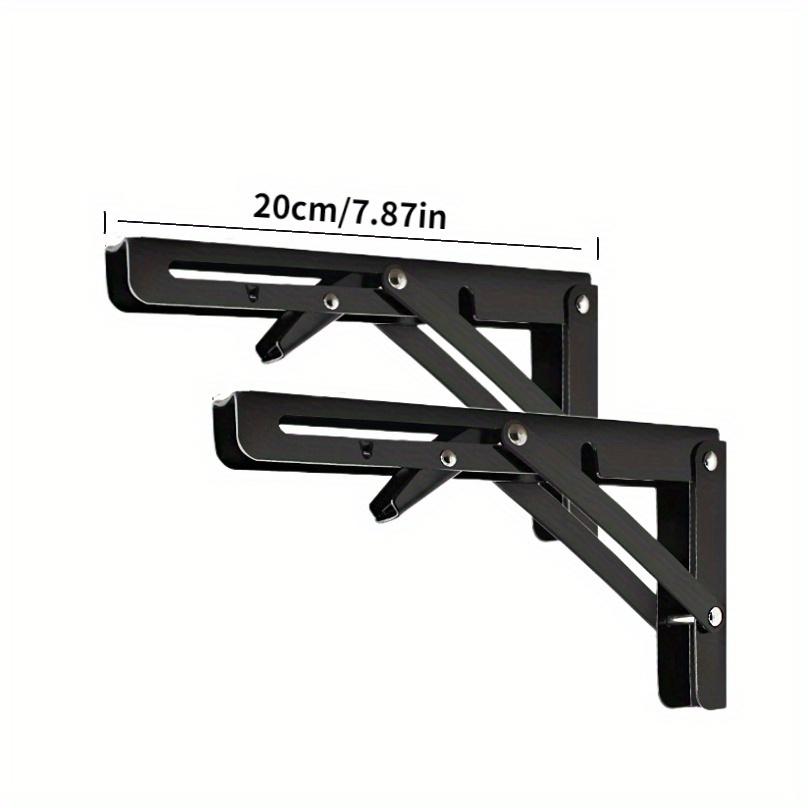 Adjustable Folding Frame Set, Space-Saving Wall-Mounted Industrial Iron Parts, Durable Carbon Steel Storage Solution, Adjustable Bracket