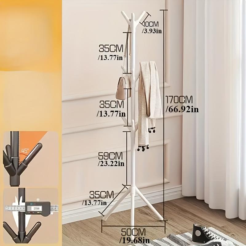 Modern space-saving multi-functional vertical hanger - equipped with a single rod suspension system, suitable for bedrooms, corridors, and small apartments, easy to assemble, minimalist Nordic style