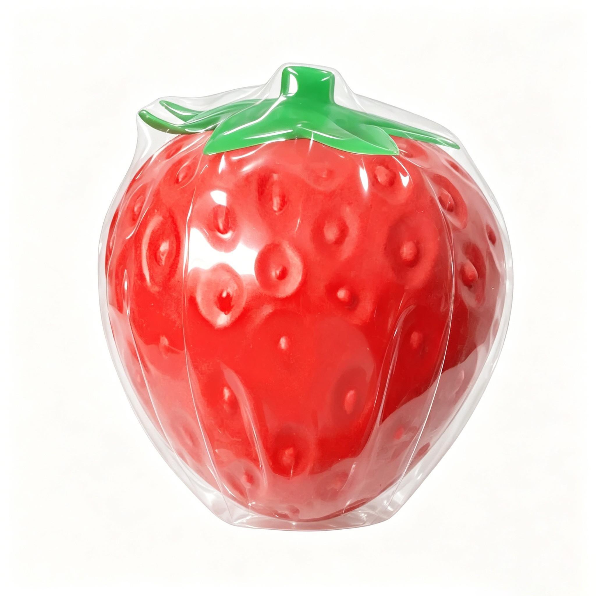 1 PC Giant Strawberry Squishy, Jumbo Strawberry Stress Relief Toy, Realistic Fruit-Shaped Slow Rising Squeeze Toy, Approx. 6.7 × 5.5 Inch Soft Handheld Fidget Toy for Home, Office, Travel and Party Favor, Squishies Fidgets, Stress Relief Tools
