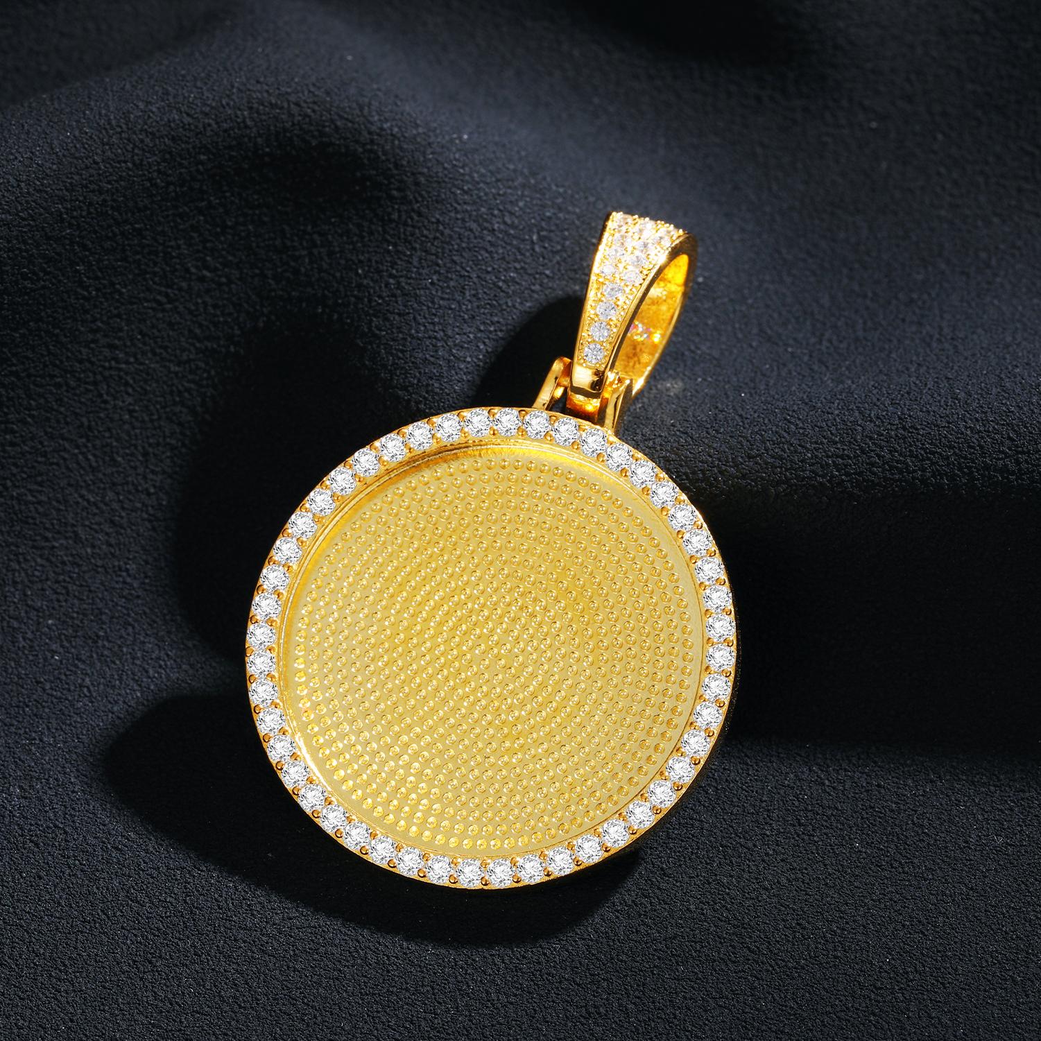 Customized Picture Pendant Necklace Personalized Men S925 Sterling Silver Hip Hop Jewelry Gift