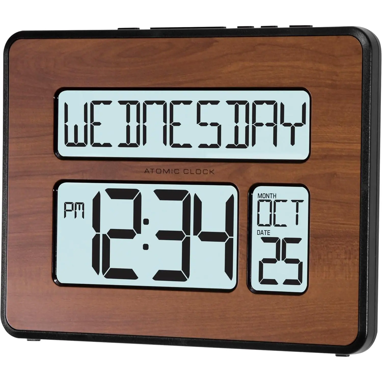 513-1419BL-WA-INT Atomic rge Full Digital Calendar Clock