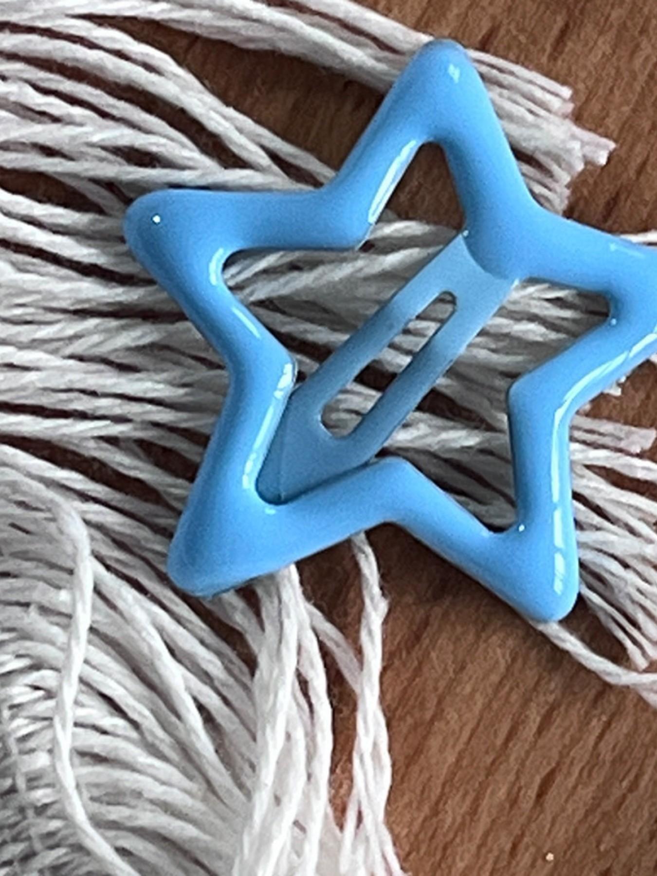 10pcs Set Single Color Random Mix Cute Metal Star Hair Clips, Multicolor Headbands for Students and Women, Casual All-Season Hairstyle Accessories