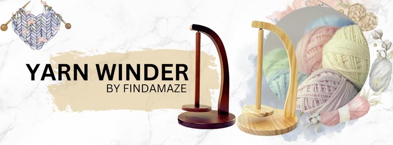 Wooden Yarn Winder with Magnetic Attachment Stable Base for Knitting & Crochet Projects High-Quality Wood Yarn Holder for Home Sewing Room