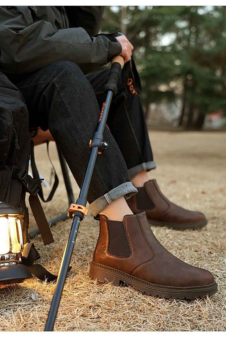 MKK Splash-proof Smash-proof Puncture-proof Breathable Safety Shoes Lightweight Steel Toe Brown Non-slip Work Boots for Women Waterproof Worker Boots