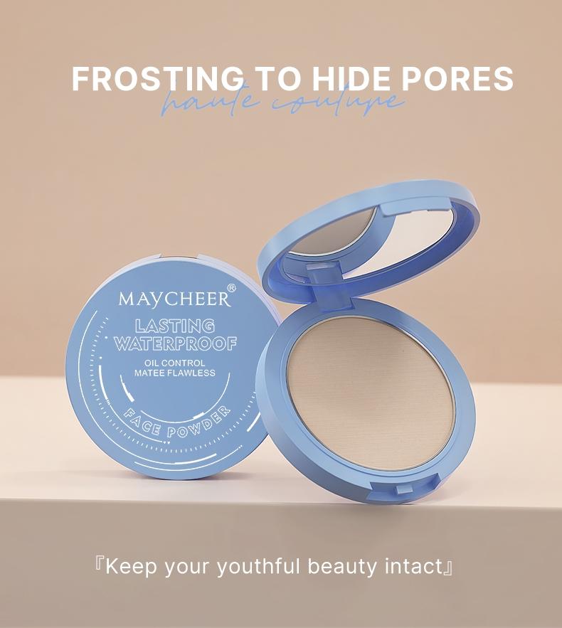 Matte Finish Beauty Powder, Waterproof Sweat-Proof 24h Hold, Concealer Natural Oil-Control Setting Powder, Perfect for Summer Swimming