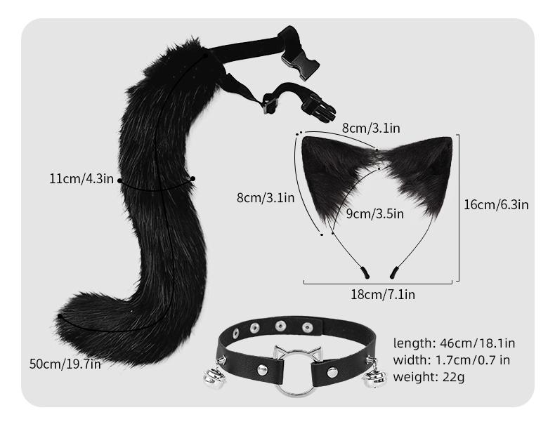 Fluffy Cat Ear & Tail Set with Collar – Cute Cosplay Outfit for Girls | Perfect for Anime, Halloween & Dress-Up Festival Fluffy Cat Ear & Tail Set with Collar – Cute Cosplay Outfit for Girls | Perfect for Anime, Halloween & Dress-Up Festival