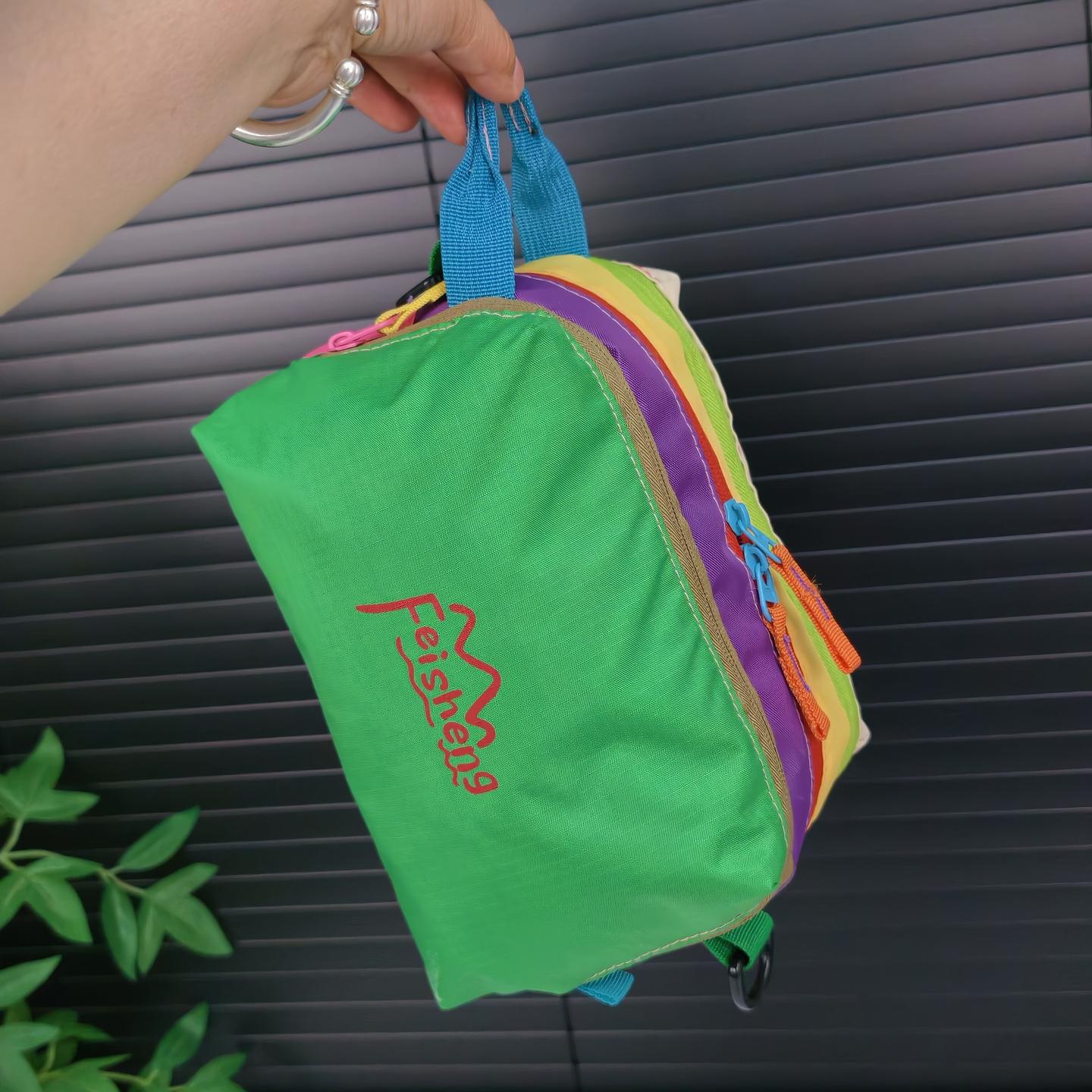 Dopamine Storage Bag, Multi-Layer Partition Crossbody Bag, Travel Makeup Organizer, Colorful Shoulder Bag, All-In-One Essentials Pack