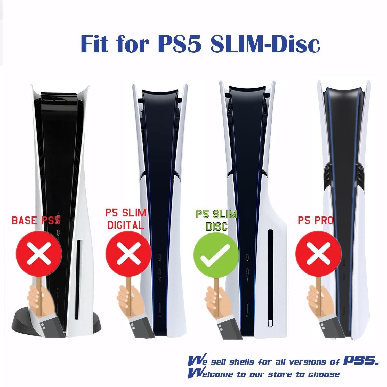 Faceplate Cover for Playstation 5 Slim Disc Edition, Protective Abs Shell, Scratch-Resistant Matte Surface, Game Supplies & Accessories