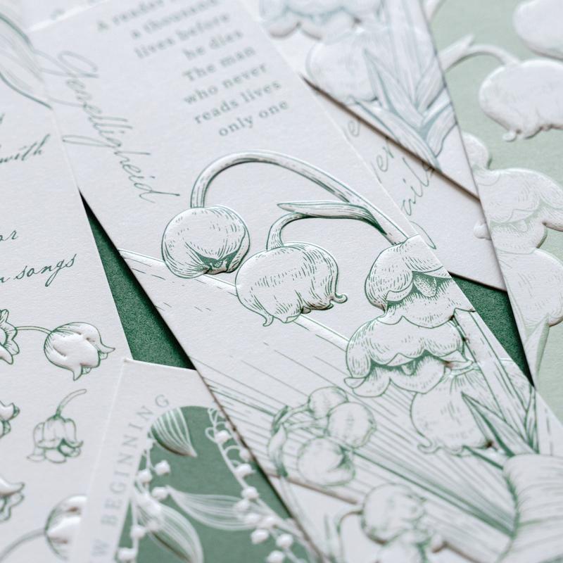 1 Set Flower Pattern Bookmarks, Vintage Embossed Cards, Decorative Stationery For Students, Book Accessories