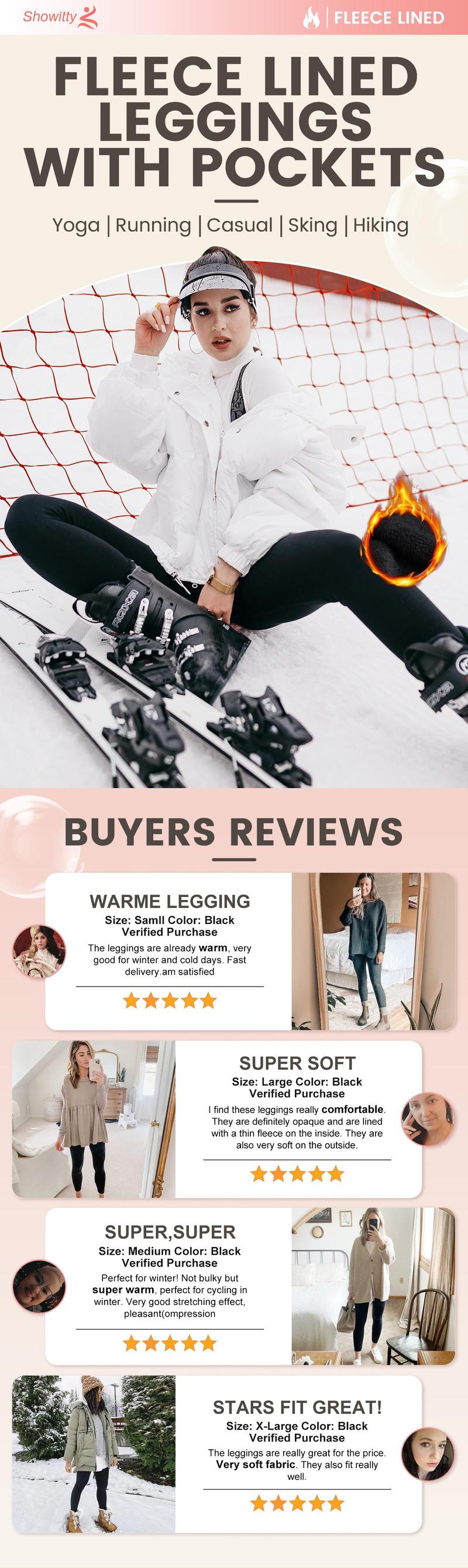 SHOWITTY Women's High Waisted Tummy Control 3 Pack Leggings with Pockets – Non See-through  Yoga Pants for Workout