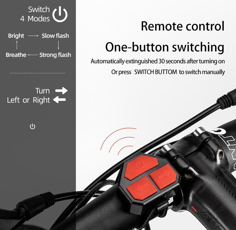 ROCKBROS Bicycle Rear Light Waterproof Saddle Tail light A54BK/WR01