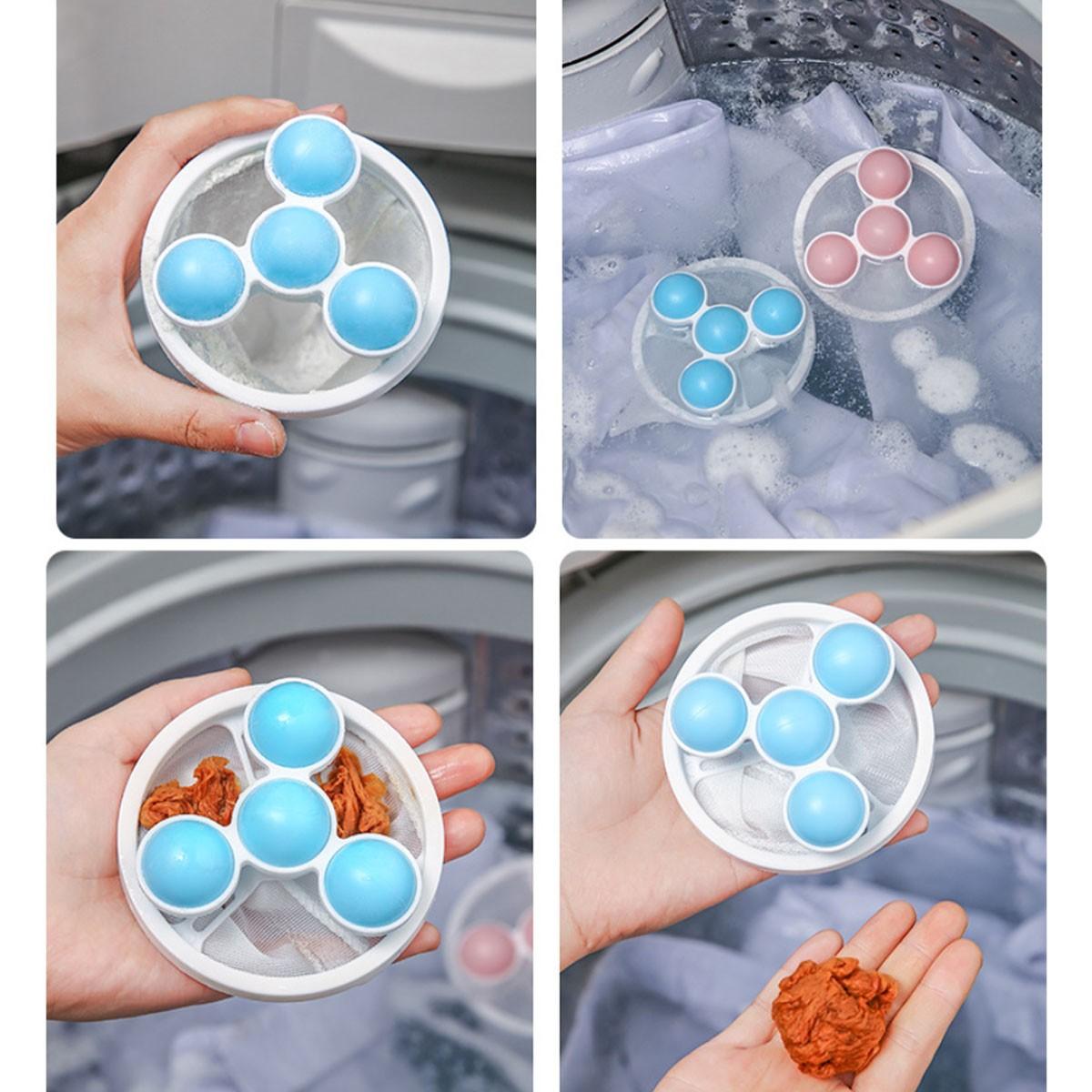 3-Pack Floating Lint Catcher Bags for Washing Machine, Reusable Pet Hair Remover, Home Cleaning Supplies, Laundry Lint Filter Nets