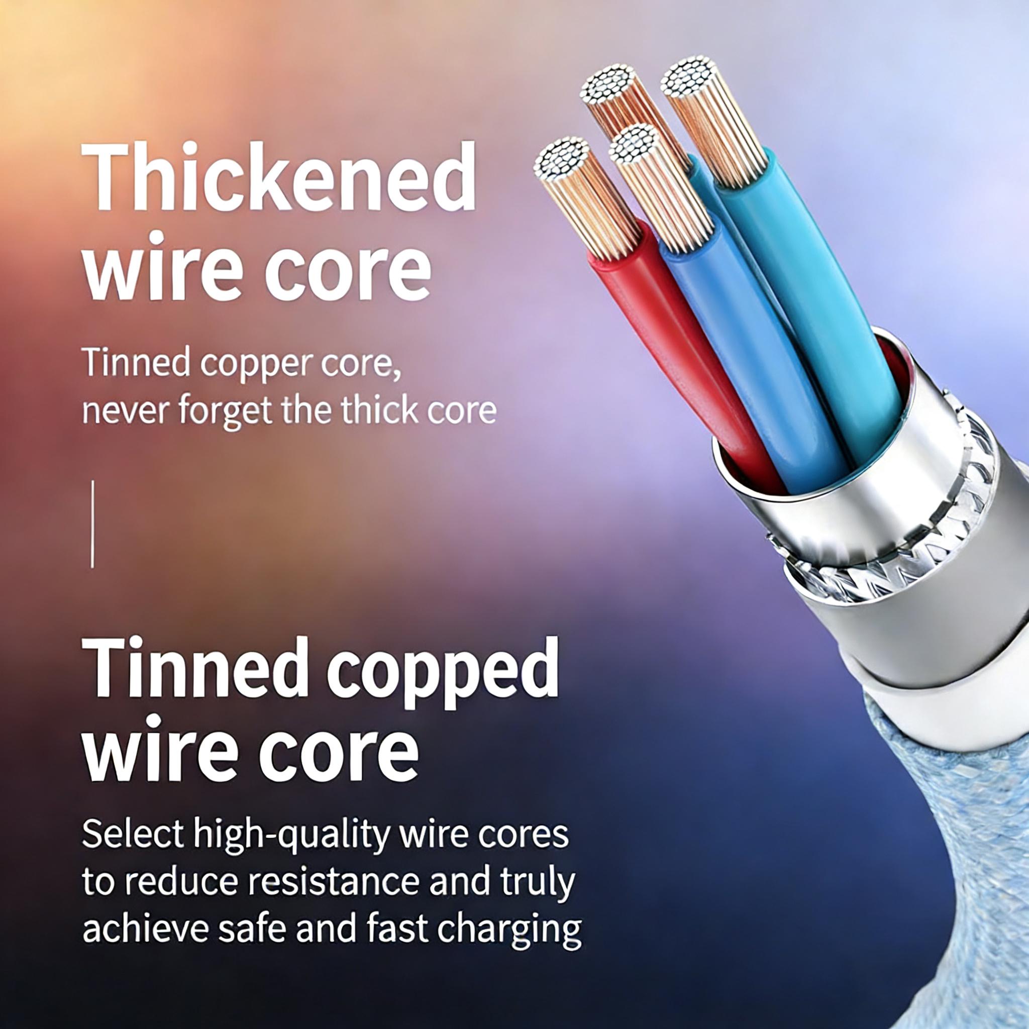 3pcs,60W Nylon Braided,Fast Charging USB-C Cable, High-Speed Data Sync, Durable Round Shape, Male to Male, 100.58cm/201.17cm, with USB to Type-C, for Xiaomi, Huawei, for SamSung, OnePlus, for VIVO, Oppo, for Infinix & other C-connected devices.