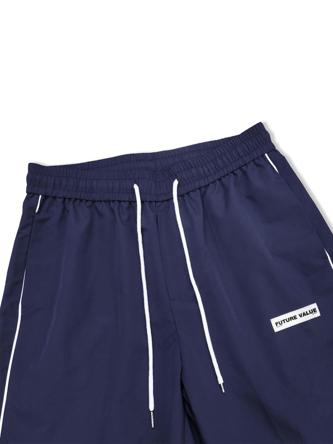 Men's Side Stripe Drawstring Waist Straight Leg Pants, Casual Pocket Letter Patched Trousers for Fall & Winter, Loose Menswear, Drippy Outfits