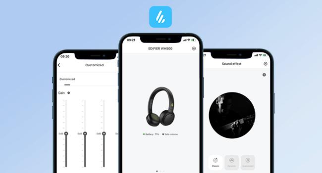 Edifier WH500 Wireless On-Ear Headphones with Foldable Lightweight Design and Solid Bass, Bluetooth Headset with Microphone, 40H Music Playtime and Custom EQ via App for Home Office Travel (Black) Electronic Audio headphones bluetooth