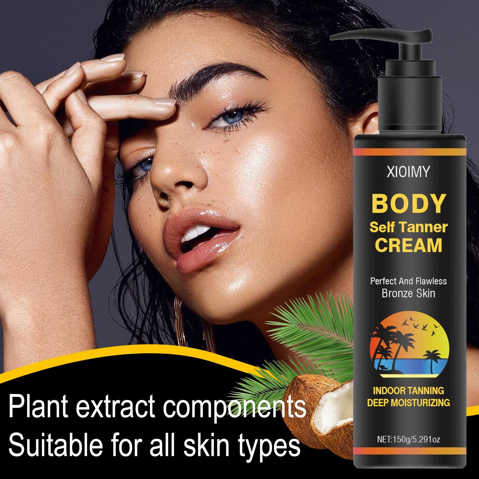 5.291 Oz Body Whitening Lotion, Strong Moisturizing, Brownish-Golden Skin Tone, Brightens Complexion, Long-Lasting Effect, Ideal for Beach, Travel, Vacation