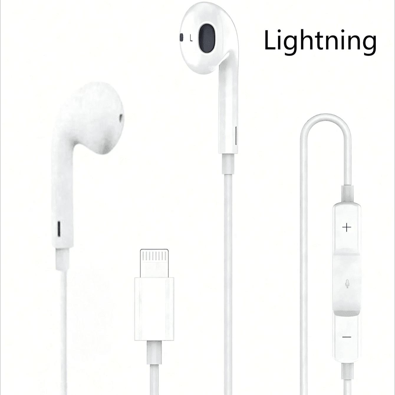 Wired In-Ear Headphones with Apple Lightning, Android Type-C, and 3.5mm Jack, Replacement Earbuds for Smartphone, Video Game Theme