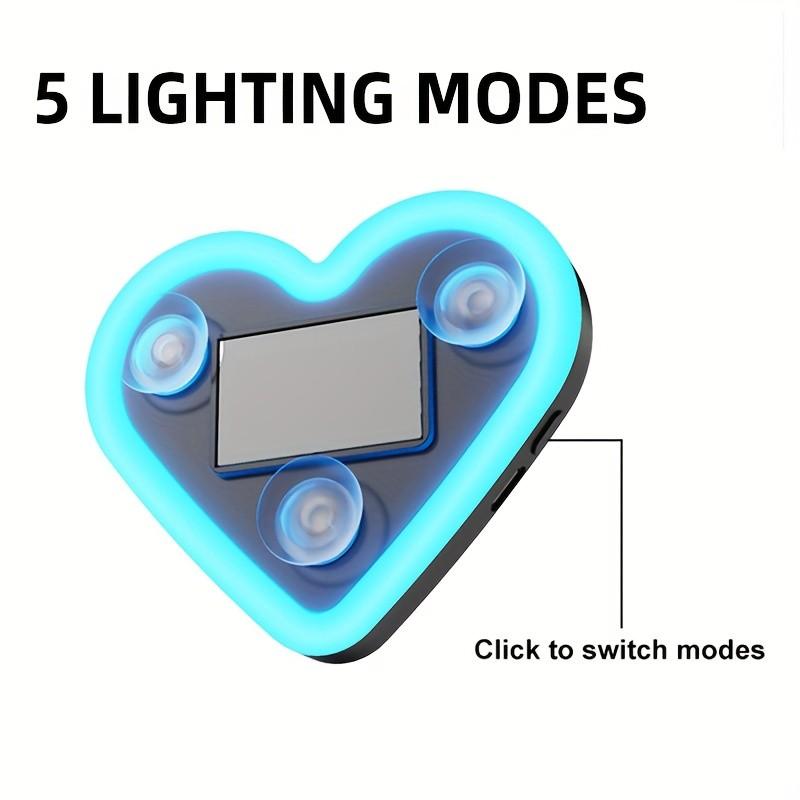 Solar Heart LED Car Light, Ice Blue Blue Colors, No Wiring Needed, Cute Car Decoration, Warm Home Atmosphere, Internal Use